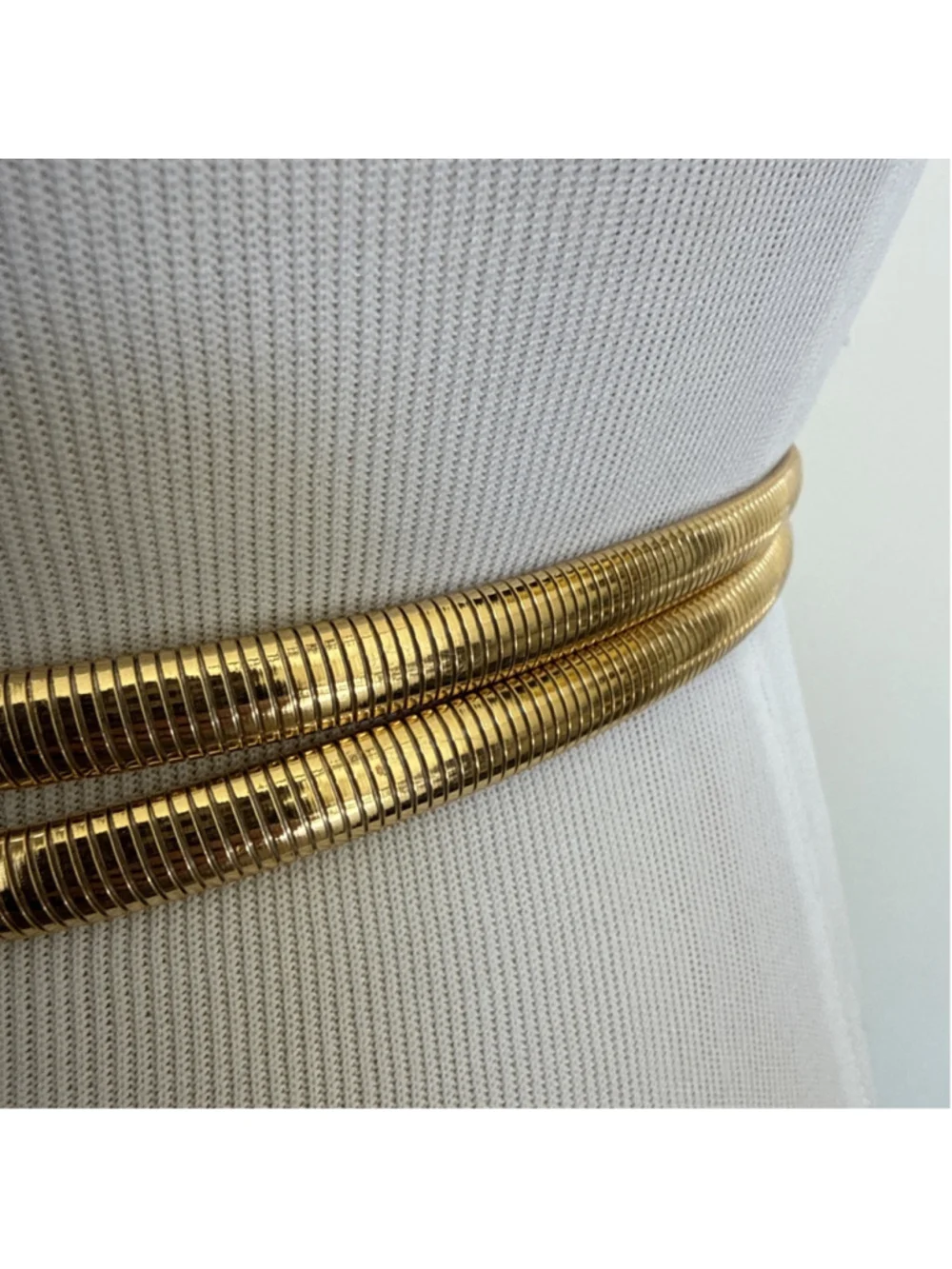 Accessocraft NYC Gold Snake Belt Vintage